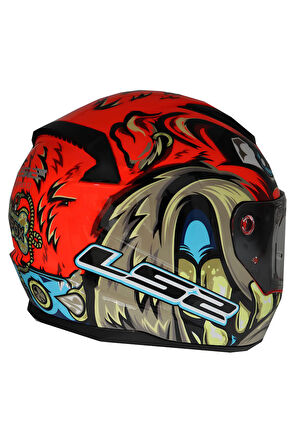 RAPID 2 SPOX KIRMIZI-GRİ FULLFACE MOTOSİKLET KASKI