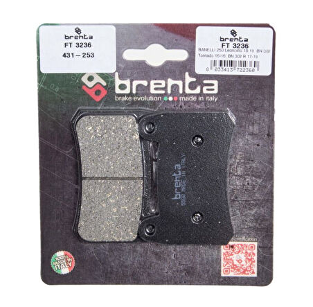 Benelli Tnt 249S Ön Fren Balata  Brenta (made in italy)