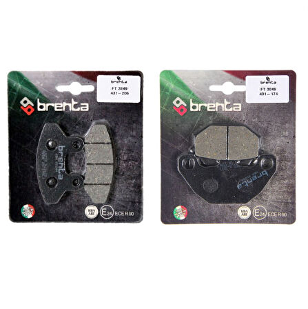 Sym Joyride 200 Karbüratörlü Ön ve Arka Fren Balata Takımı Brenta BR07