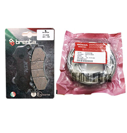 Honda PCX 125 17 Ve Öncesi  Ön ve Arka Fren Balata Takım Brenta BRORJ16