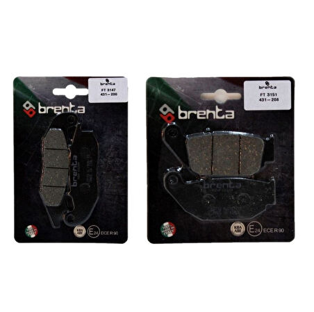 Honda CBR 125 2010 Ve Sonrası Ön ve Arka Fren Balata Takım Brenta BR22