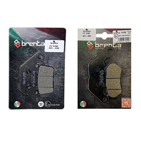 Yamaha N-max 125 Ön ve Arka Fren Balata Takım Brenta BR34