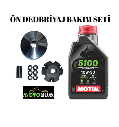 Mondial Beestreet 50 Yarım Ön Varyatör Yağlı Bakım seti Motul 5100 10w40 M1808
