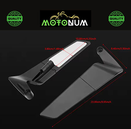 Kuba Fighter 250 Naked Kanat Ayna Büyük Boy M01070