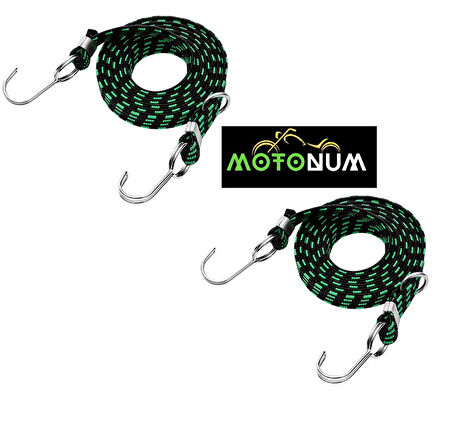 Kancalı Bagaj Lastiği Kalın 1 Metre Yeşil 2 Adet M0134