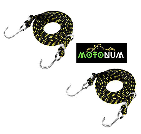 Kancalı Bagaj Lastiği Kalın 1 Metre Sarı 2 Adet M0135