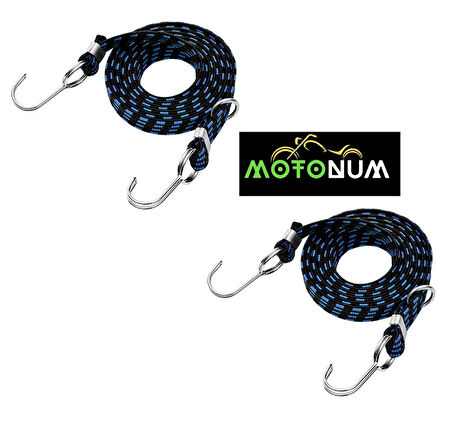 Kancalı Bagaj Lastiği Kalın 1 Metre Mavi 2 Adet M0136