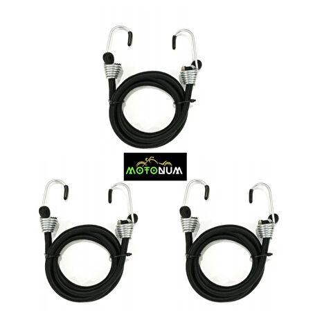 Bagaj Lastiği 1 Metre Kancalı Siyah 3 Adet M0149