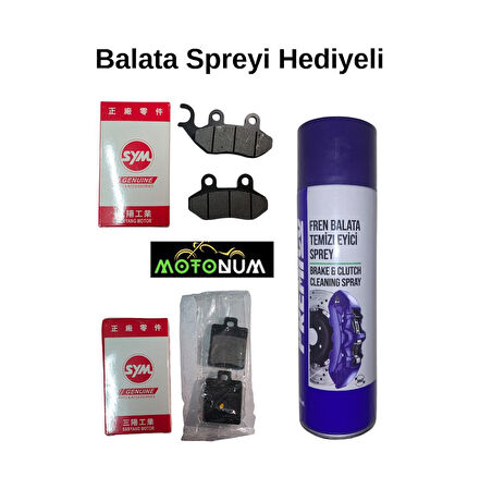 Sym Fiddle 4 125 Ön ve Arka Fren Balata Takımı Balata Spreyi Hediyeli  OR02