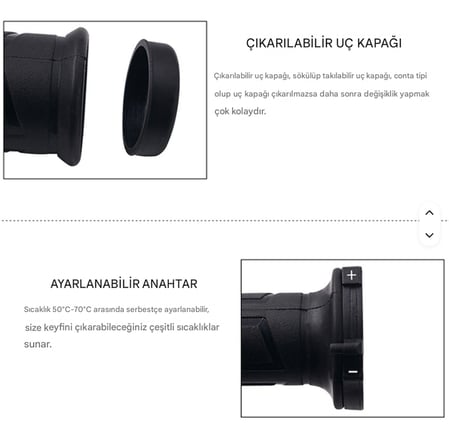 Rks Rk 125 S Isıtmalı Elcik-4 Kademe Sıcaklık Ayarı- Iel125