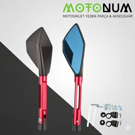 Yamaha Ray Zr Modifiye Ayna-Kırmızı Renk-A02859