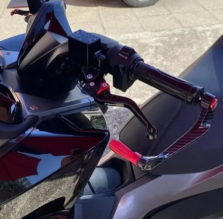 Yamaha Cygnus L Manet Koruma Karbon Desenli-Turuncu Dekorlu-Mkm22870