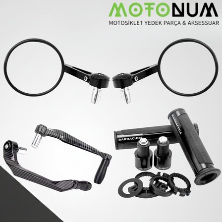 Brixton Felsberg 125 X Modifiye Seti-Siyah-Yuvarlak Gidon Ayna-Md08658