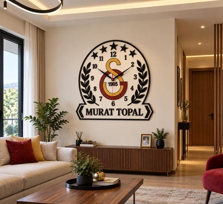 Kişiye Özel 1905 Temalı Duvar Saati – 45×40 cm – 3 mm MDF