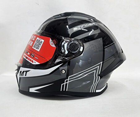 MT Stinger 2 Tron B12 Parlak Renk Şefaf Vizörlü V-28B L
