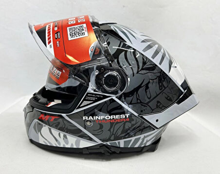 MT Thunder 4sv Rainforest C2 Şefaf Vizörlü Kask Parlak Renk XL