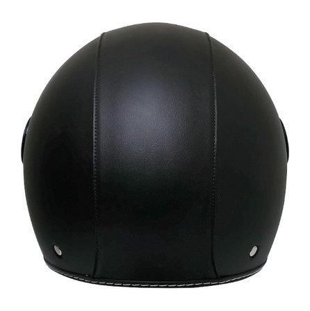 FX101 Leather Motosiklet Kaskı Deri Yarım Açık Motorcu Kask
