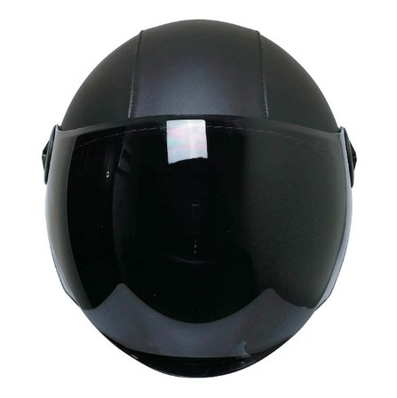 FX101 Leather Motosiklet Kaskı Deri Yarım Açık Motorcu Kask