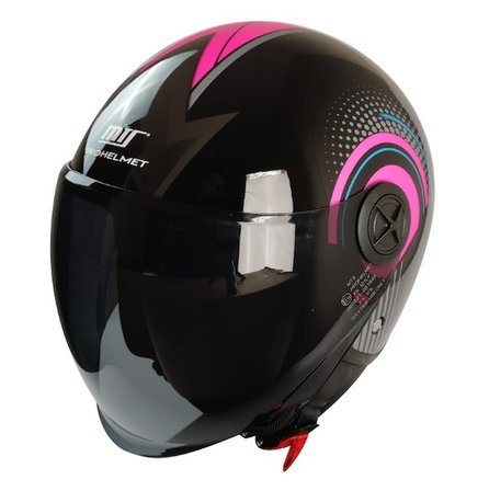 FX101 Pink Women Motosiklet Kaskı Yarım Açık Kadın Motorcu Kask