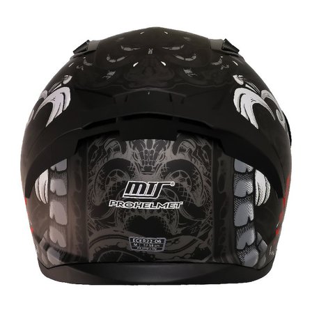 M801 Snake MYTH Gri Motosiklet Kaskı Spoiler Mod Güneş Vizörlü Full Face Kask