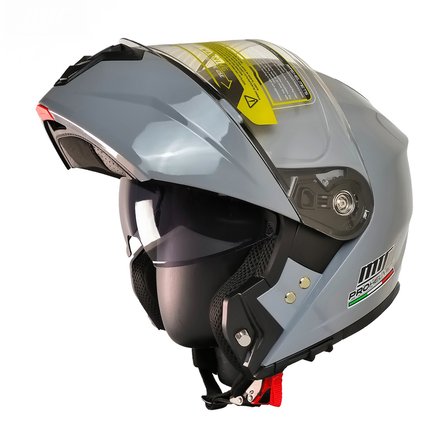M966 V2 Gri Motosiklet Kaskı Güneş Vizörlü Çene Açılır Motorcu Kask