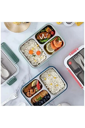 Portable Lunch Box İki Katlı Paslanmaz Çelik Kolay Kilitlenir Sefer Tası – 1200 Ml