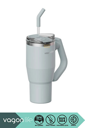 Çift Duvarlı Tumbler Pipetli Ice-Cream Unicorn Pipetli Milkshake Bardağı - 450 Ml.