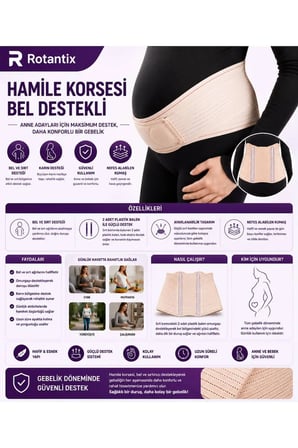 Hamile Korsesi Bel Destekli Korsesi Hamile Kemeri Destek Korsesi Ortopedik Gebelik Korsesi