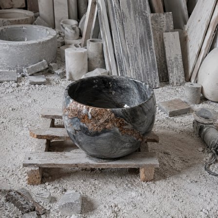 Mermer Hamam Kurnası - Ateş Gri Mermer Hamam Kurnası