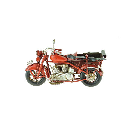 Motosiklet Dekoratif Metal Motosiklet Sepetli 15 Cm