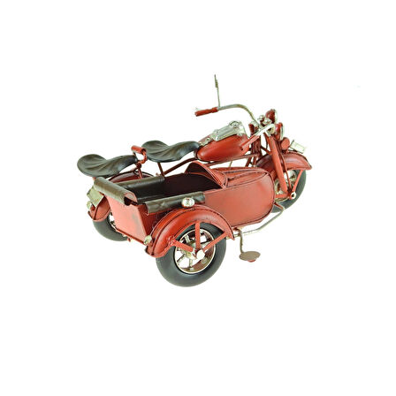 Motosiklet Dekoratif Metal Motosiklet Sepetli 15 Cm