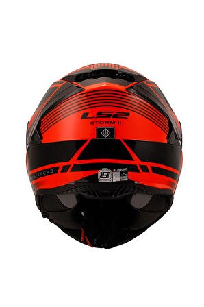 Storm 2 Dodger Neon Turuncu Kapalı Motosiklet Kaskı Siyah Camlı