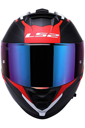 Storm 2 Nerve Kırmızı  Full Face  Motosiklet Kaskı Gökkuşağı Camlı