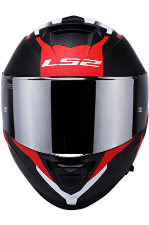 Storm 2 Nerve Kırmızı Kapalı Motosiklet Kaskı Gri Camlı