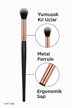 Kifi 003 Premium İnce Far Karıştırma Makyaj Fırçası
