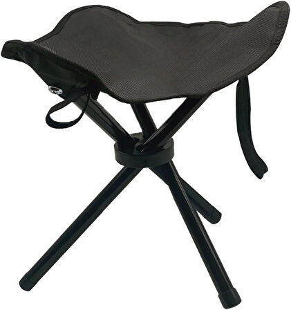 Microcase Çok Amaçlı Katlanabilir Seyahat Kamp Balıkçı Metro Metrobüs Tramvay için Tabure 26cm - SİYAH AL5335 1 Adet