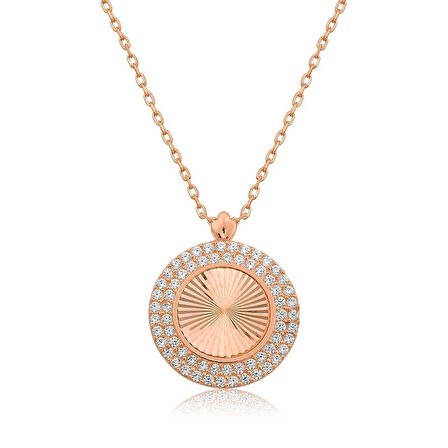 MuI MuI Gümüş Rose Oval Fırfır Bayan Kolye