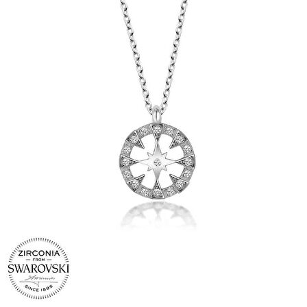 MuI MuI Swarovski Taşlı Gümüş Çember Bayan Kolye