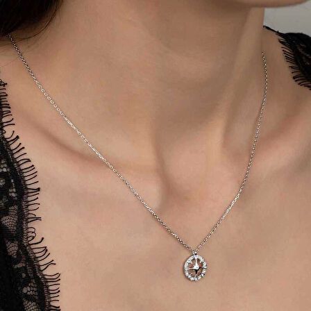 MuI MuI Swarovski Taşlı Gümüş Çember Bayan Kolye