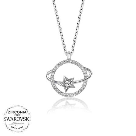 MuI MuI Swarovski Taşlı Gümüş Gezegen Bayan Kolye