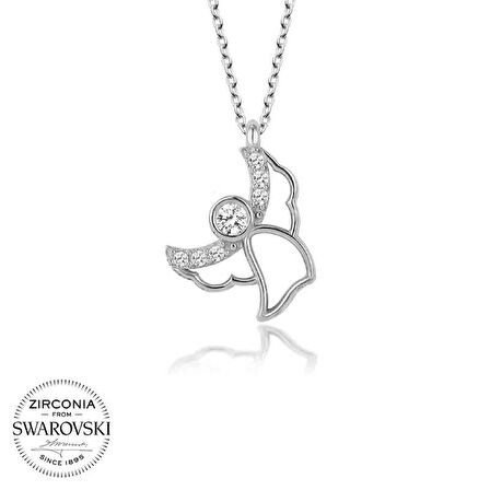 MuI MuI Swarovski Taşlı Gümüş Melek Bayan Kolye