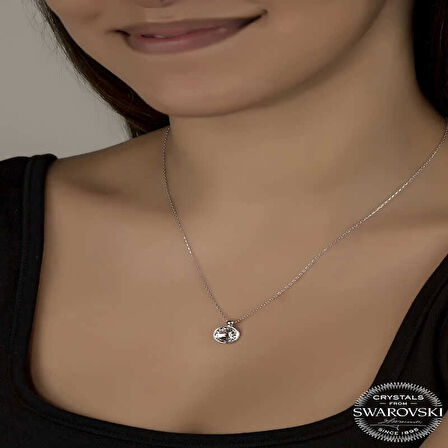 MuI MuI Swarovski Crystal Taşlı Çerçeveli Gümüş Kadın Kolye