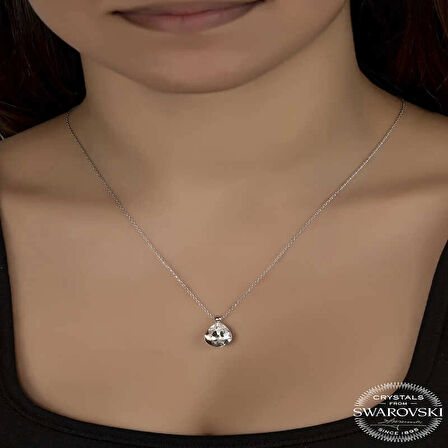 MuI MuI Swarovski Crystal Taşlı Damla Gümüş Kadın Kolye