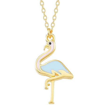 MuI MuI Gümüş Gold Flamingo Kadın Kolye