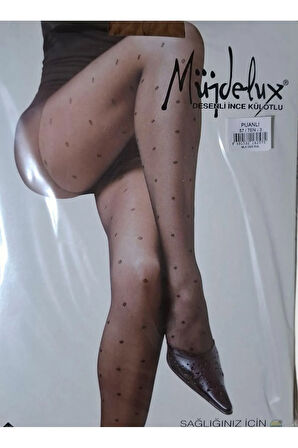 Müjde Lüx Puantiye Desenli Külotlu Çorap