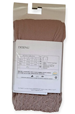 Baklava Desenli Kalın Kadın Külotlu Çorap