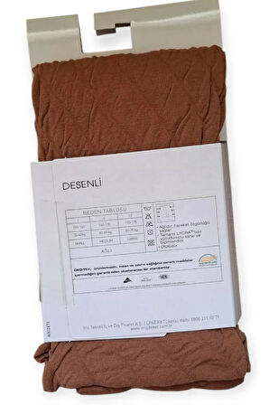 Diagonal Desenli Kalın Külotlu Çorap