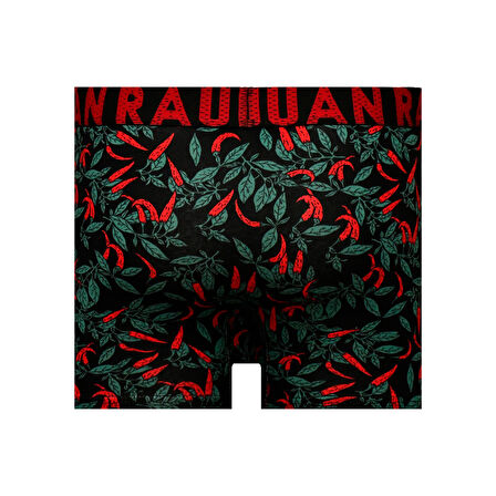 Munivy Juan Raul Biber Desenli Siyah Rahat Erkek Boxer