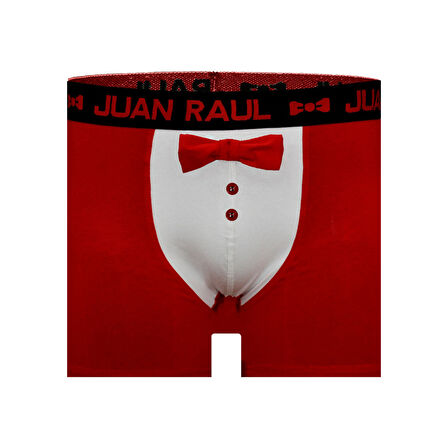 Munivy Juan Raul Papyon Desenli Kırmızı Rahat Erkek Boxer