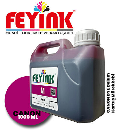 Feyink® Canon Pro Serisi Plotter DYE Kartuş Dolum Mürekkebi PFI-1300 PFI-1700 M (Magenta) -1000ml-